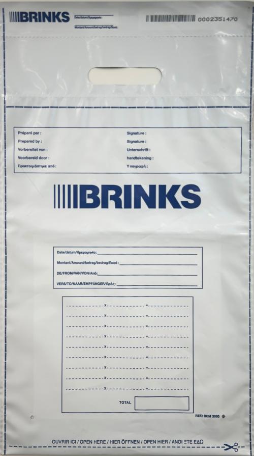 SAC MONNAIE 12KG MAX - LOGO BRINK'S